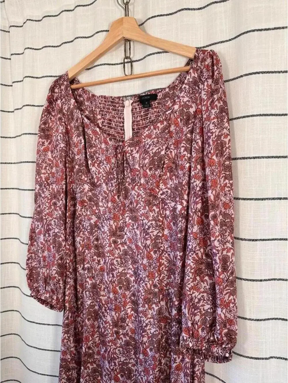 J.Crew Sweetheart A-line Midi Dress in Fete Floral Size 8 feminine bohemian